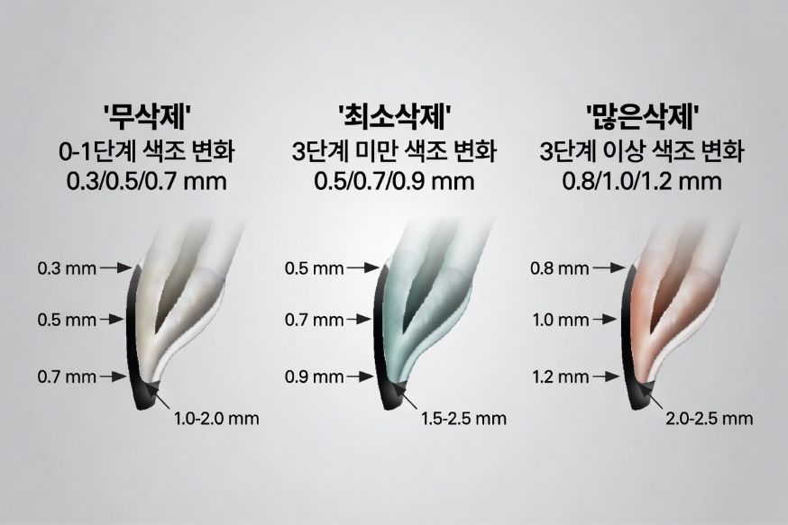 라미네이트 두께 비교